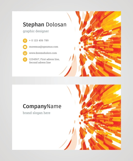 Plantilla de tarjeta de visita diseño corporativo moderno, creativo y limpio