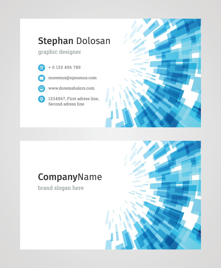 Vector plantilla de tarjeta de visita diseño corporativo moderno, creativo y limpio