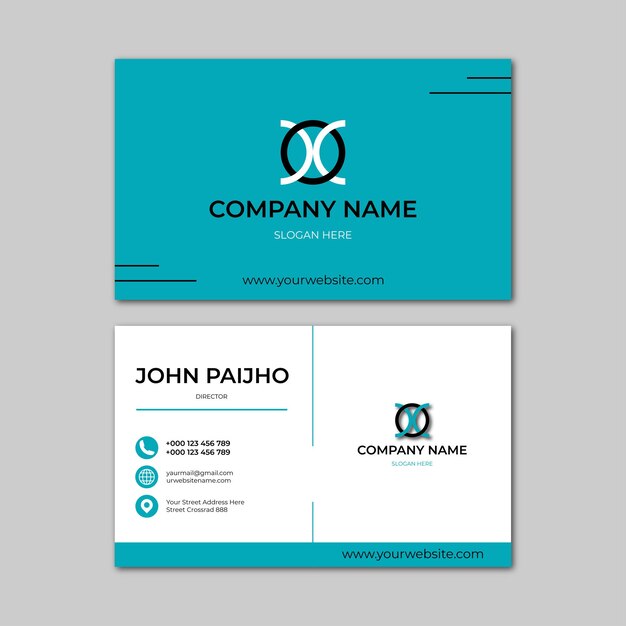 plantilla de tarjeta de visita de diseño moderno creativo