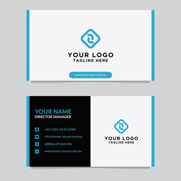 Plantilla de tarjeta de visita Diseño vectorial moderno