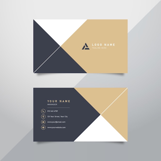 Plantilla de tarjeta de visita elegante moderno