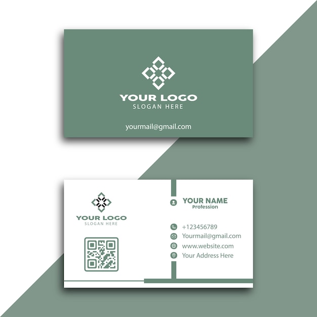 Plantilla de tarjeta de visita elegante vectorial
