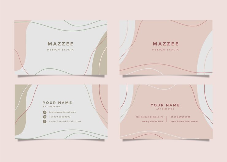 Plantilla de tarjeta de visita de estudio de diseño elegante
