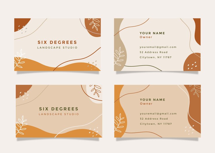 Plantilla de tarjeta de visita de estudio de diseño elegante