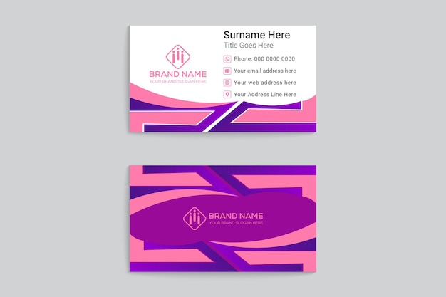 plantilla de tarjeta de visita horizontal realista y elegante
