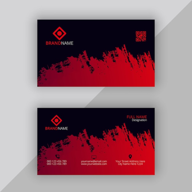 Plantilla de tarjeta de visita de lujo moderna creativa Vector Premium