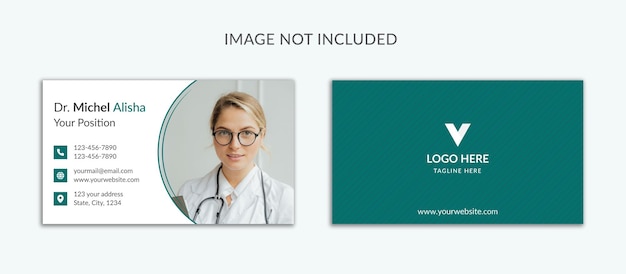Vector plantilla de tarjeta de visita médica corporativa