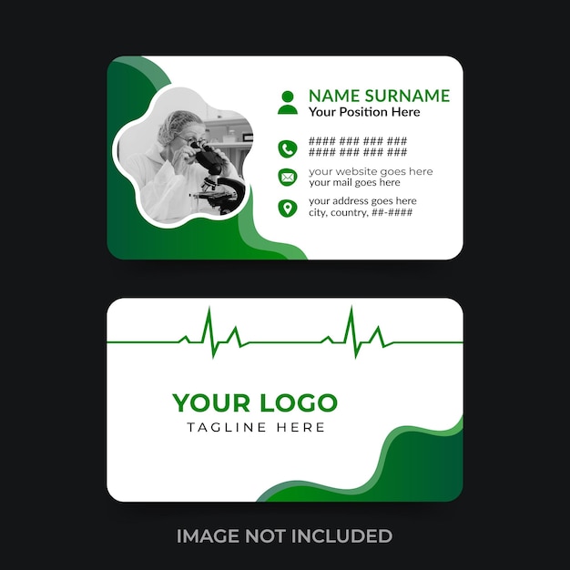 plantilla de tarjeta de visita para medicamentos de atención médica