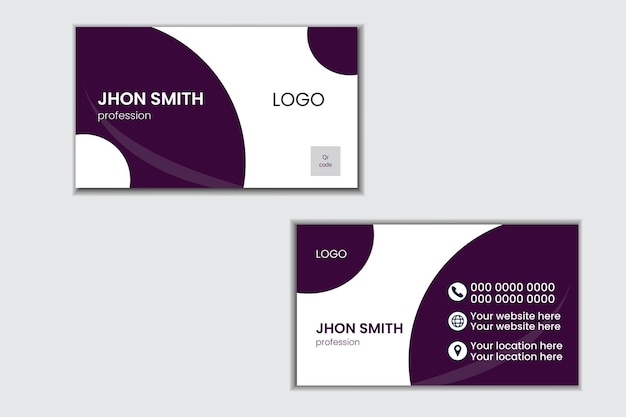 plantilla de tarjeta de visita minimalista elegante vector