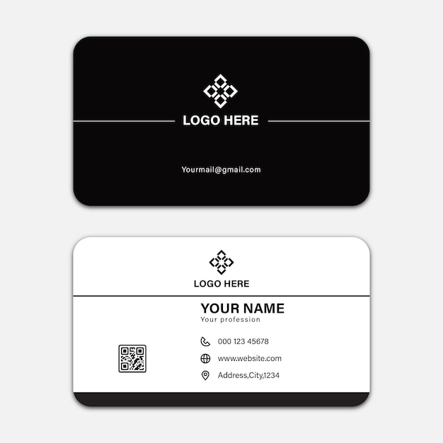 plantilla de tarjeta de visita minimalista elegante vector