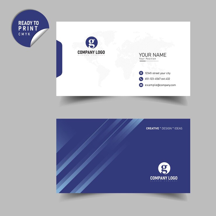 Plantilla de tarjeta de visita moderna, creativa y limpia de vector