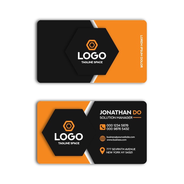 plantilla de tarjeta de visita moderna de estilo limpio vectorial