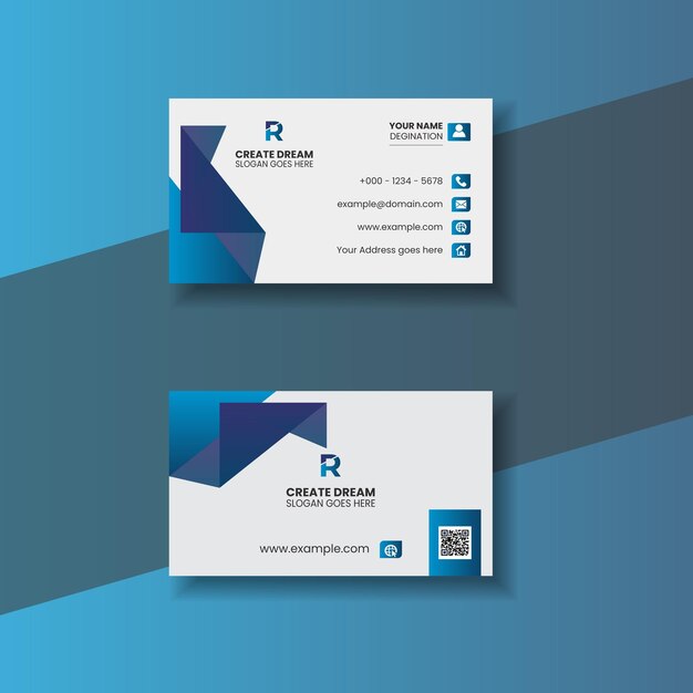 Plantilla de tarjeta de visita moderna de estilo profesional de vector libre, Tarjeta de visita moderna de vector libre