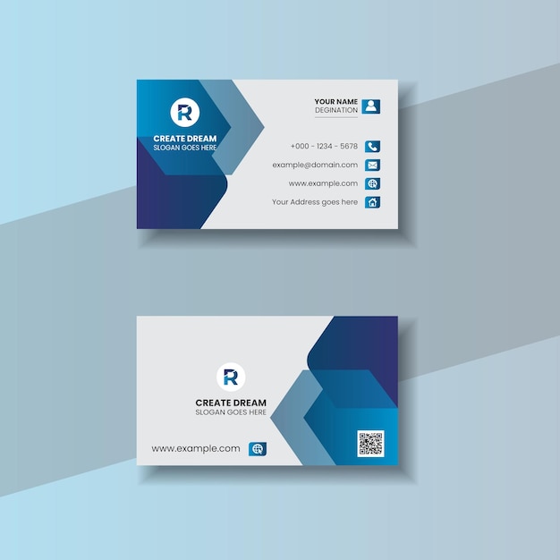 Plantilla de tarjeta de visita moderna de estilo profesional de vector libre, Tarjeta de visita moderna de vector libre