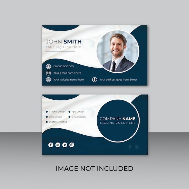 Plantilla de tarjeta de visita moderna o profesional Vector Premium
