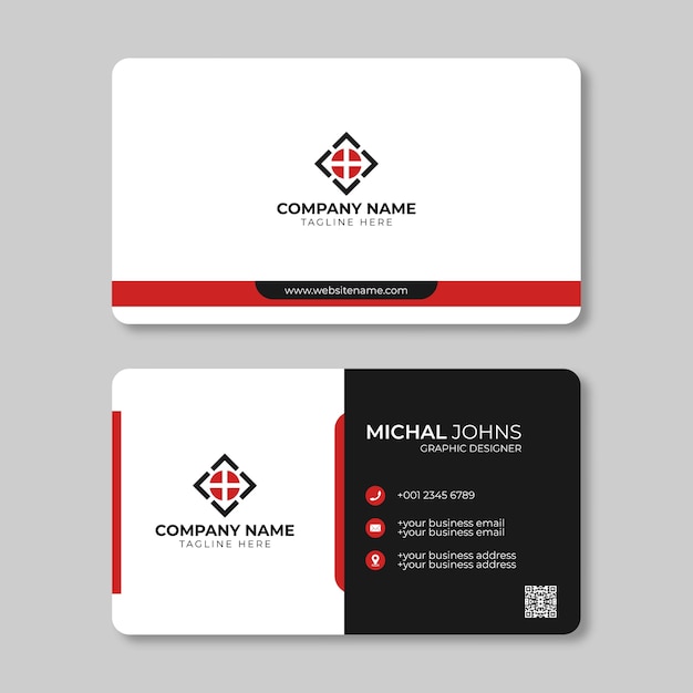 Plantilla de tarjeta de visita moderna. Tarjeta de visita personal con el logo de la empresa.