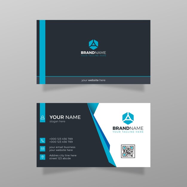 Plantilla de tarjeta de visita profesional y creativa