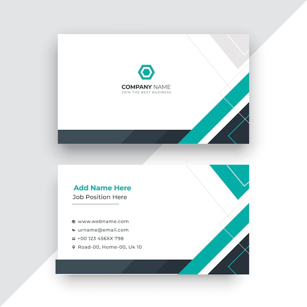 Plantilla de tarjeta de visita profesional moderna y limpia de vector libre