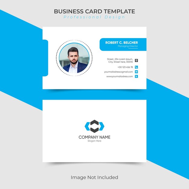Plantilla de tarjeta de visita profesional moderna y limpia vector tarjeta de visita moderna de estilo limpio