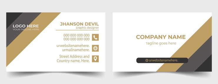 Plantilla de tarjeta de visita profesional moderna y limpia