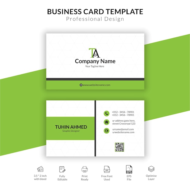 Plantilla de tarjeta de visita profesional