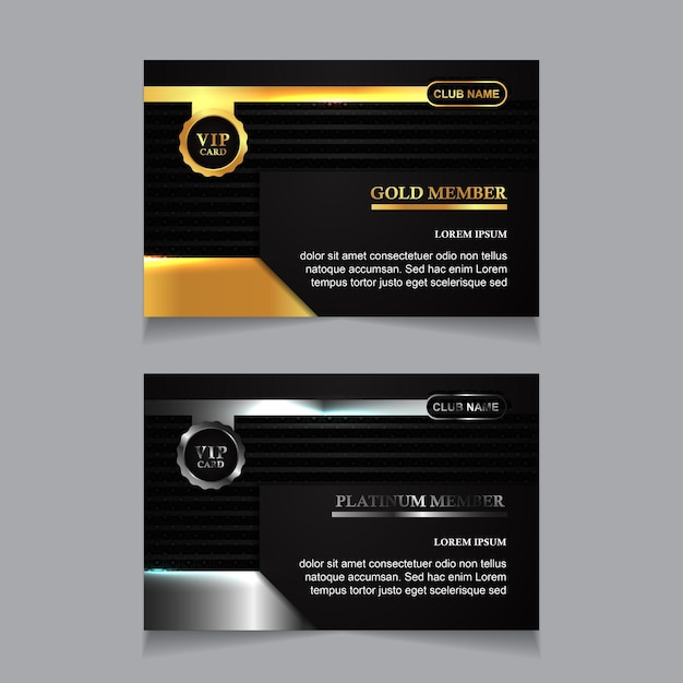 Vector plantilla de tarjetas de identidad empresarial de lujo