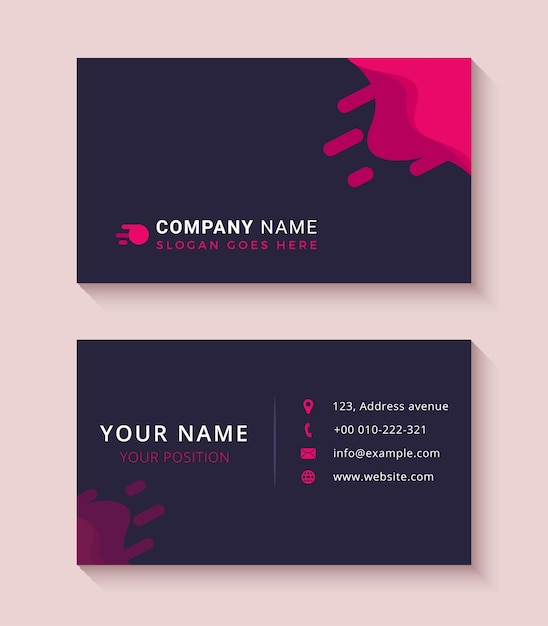 Plantilla de tarjetas de visita modernas ilustración vectorial