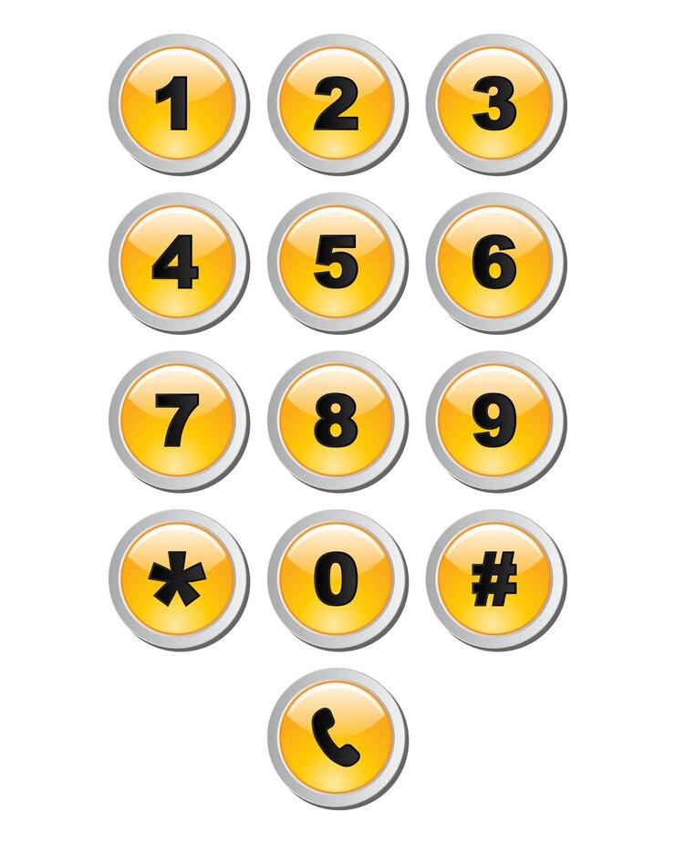 Vector plantilla de teclado numérico de interfaz de usuario.
