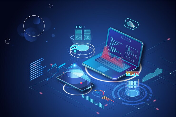 Vector plantilla de tecnología de desarrollo web
