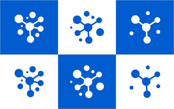 Vector plantilla de tecnología moderna de molécula de diseño de logotipo