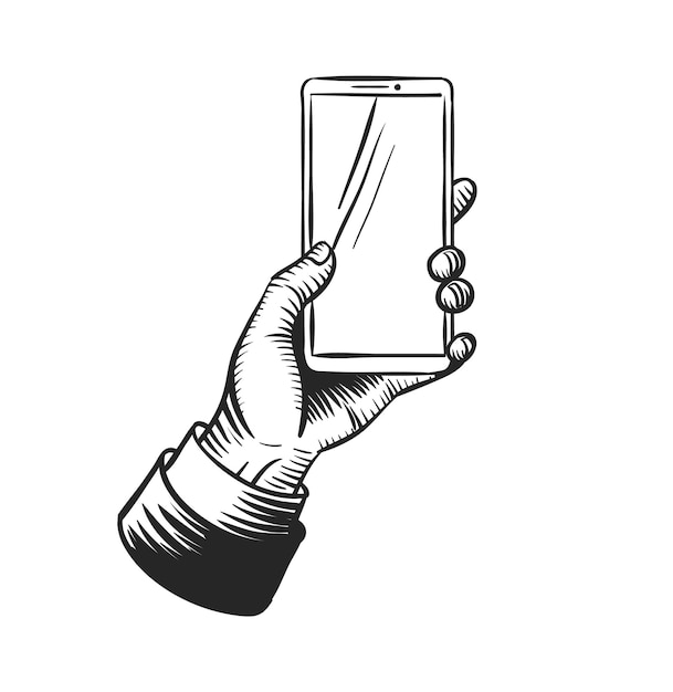Plantilla de teléfono inteligente de mano