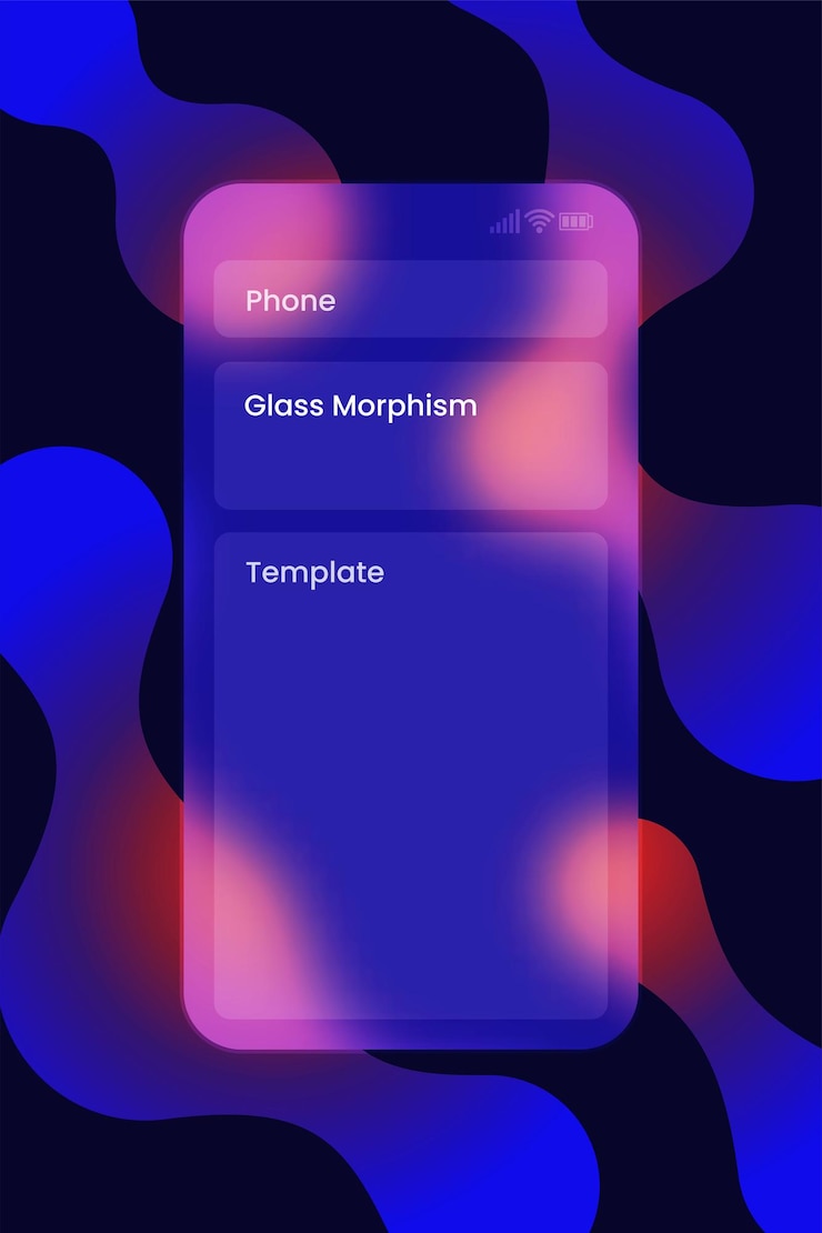 Vector plantilla de teléfono móvil transparente