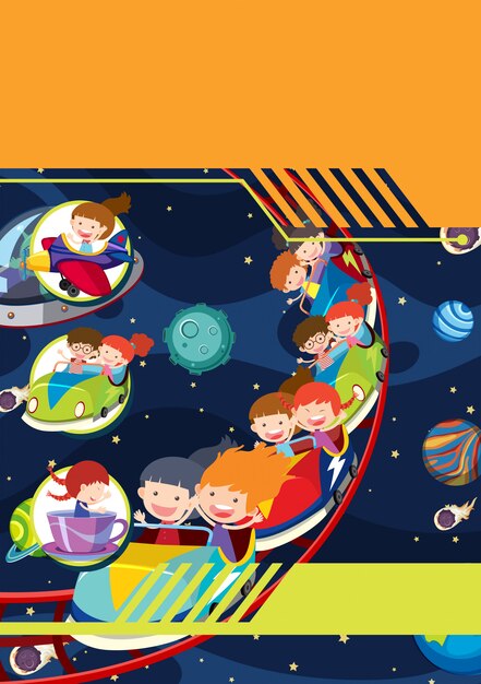 Una plantilla con tema espacial para niños