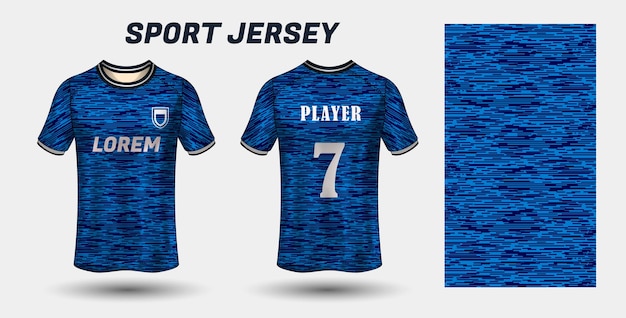 Plantilla textil de tela de diseño de camiseta deportiva