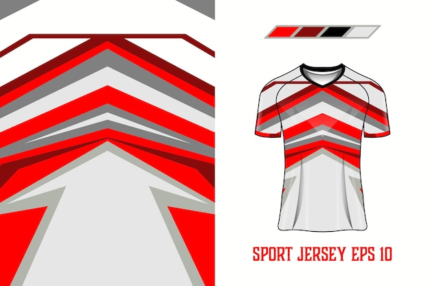 Plantilla textil de tela de diseño de jersey deportivo vector premium