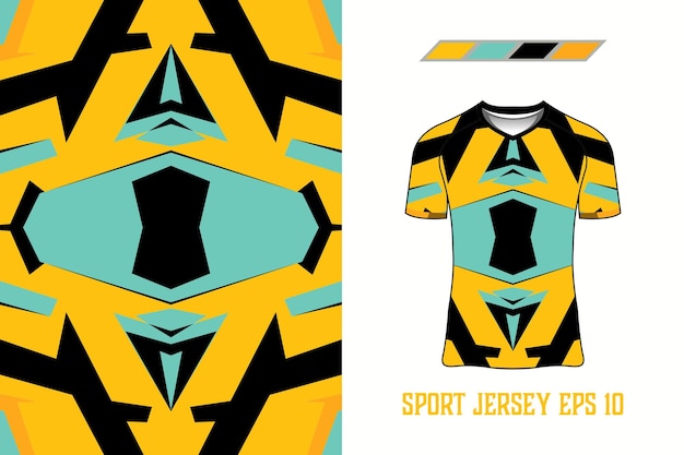 Plantilla textil de tela de diseño de jersey deportivo vector premium