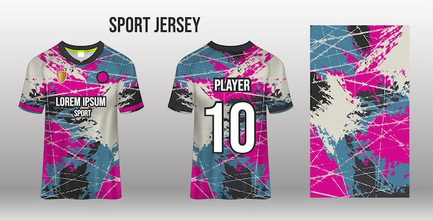 Plantilla textil de tela de diseño de jersey deportivo