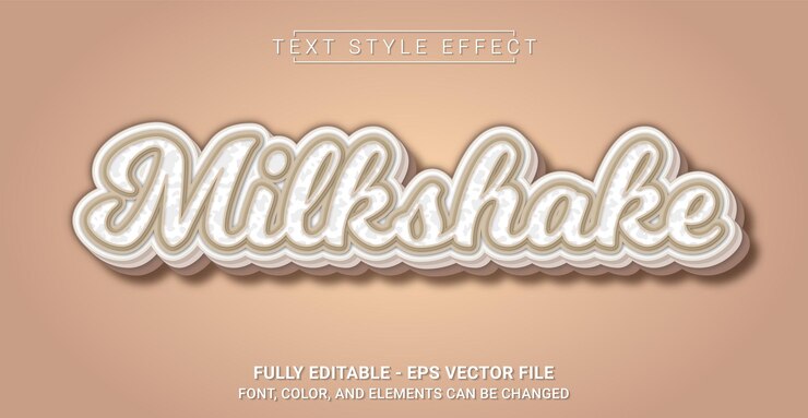 Vector plantilla de texto gráfico editable con efecto de estilo de texto de batido