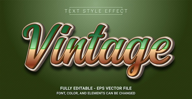 Plantilla de texto gráfico editable con efecto de estilo de texto vintage