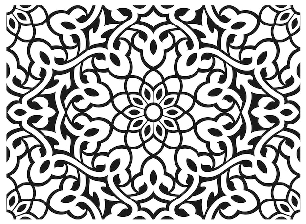 Plantilla de textura de ornamento oriental inconsútil floral clásico