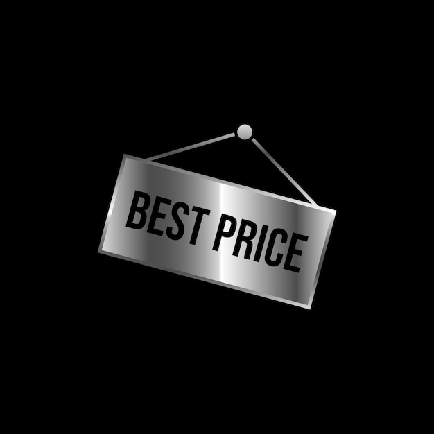 Plantilla de tienda de descuento de cartel colgante de plata de mejor precio