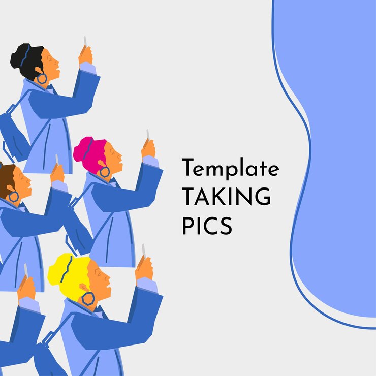 Vector plantilla para tomar fotos en las redes sociales