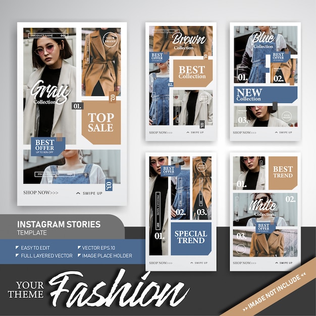 Plantilla Trend Fashion y venta de la historia de Instagram
