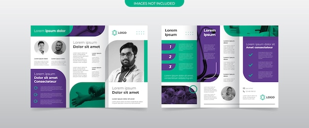Plantilla tríptica de folleto de negocios moderno