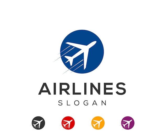 Plantilla única de diseño de logotipo de aerolíneas