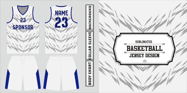 Plantilla de uniforme de baloncesto de diseño de jersey 2023