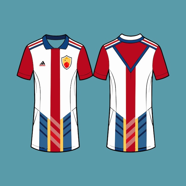 plantilla de uniforme de camiseta de fútbol