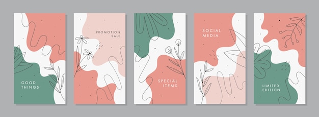 Plantilla universal abstracta de moda con concepto colorido