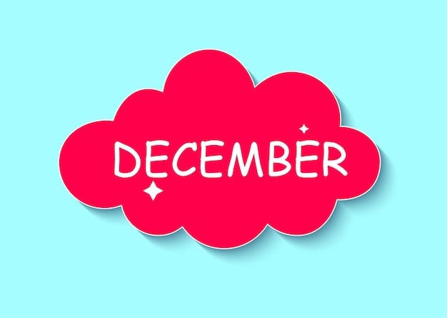 Plantilla Vactor meses del año diciembre