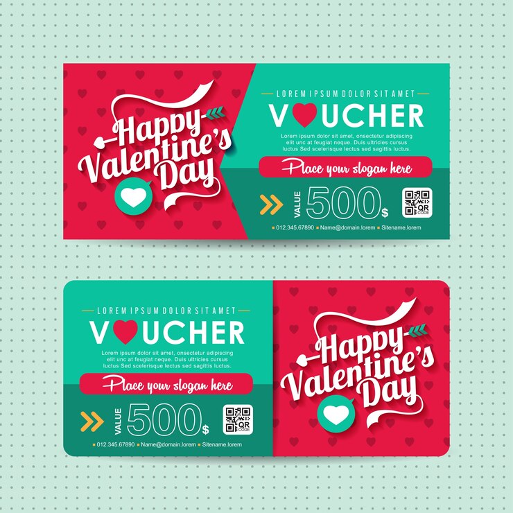 Vector plantilla de vale de regalo